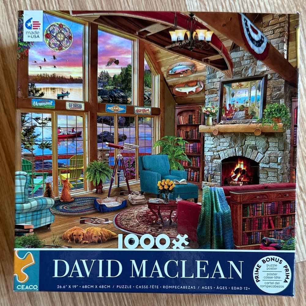 Sunset Lodge Ceaco David Maclean 1000-Piece Puzzle - COMPLETE